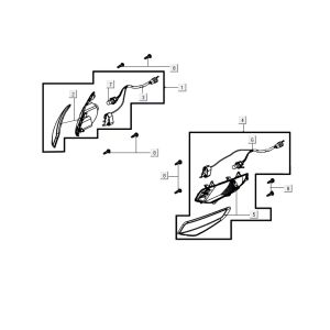 Indicatori anteriori Agility 16+ 200i Blu chiaro metallizzato opaco