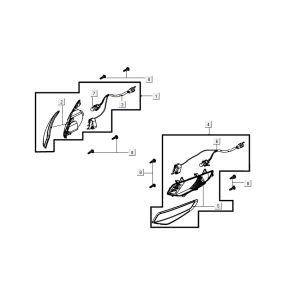 Indicatori anteriori Agility 16+ 200i Argento metallizzato opaco