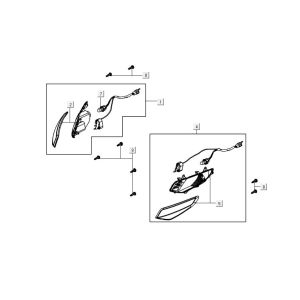 Indicatori Kymco Agility 16'+ 4 tempi neri lucidi