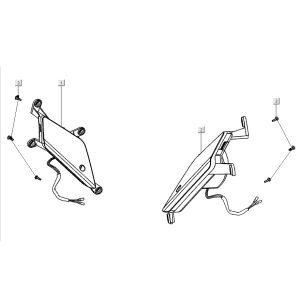 Indicatori anteriori Kymco Super8 Street 50 4 tempi rossi