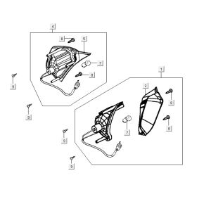 Indicatori anteriori Kymco Vitality 50 4 tempi AC diamantato-nero