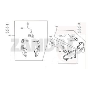 Indicatori Eagle-Wing Napoli blu scuro opaco