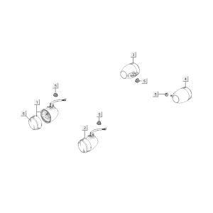Indicatori Kymco Agility 10' 4 tempi grigio scuro