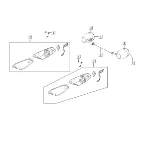 Indicatori Kymco Agility Fat 12' 4 tempi in argento techno