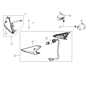 Indicatori Kymco Delivery 4 tempi neri