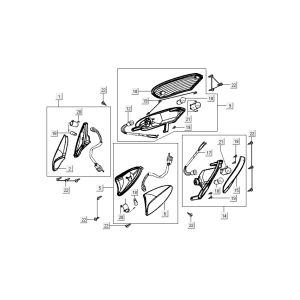 Indicatori Kymco Grand Dink 2 tempi antracite