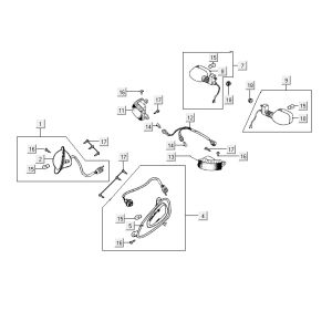 Indicatori di direzione Kymco Yup 50 2 tempi AC blu limitati