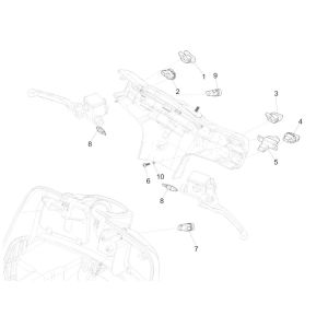Interruttori - pulsanti Vespa GTS 125 IE