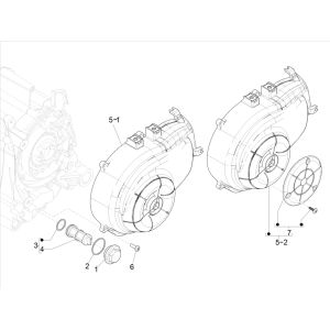 Coperchio raffreddamento volano - Filtro olio Vespa Sprint 50 4 tempi IGET 3V Euro 5