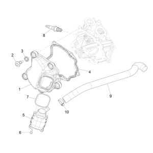 Coperchio valvole - Candela Piaggio MP3 300 HPE/300 HPE Sport ABS Euro 5 2020-2022