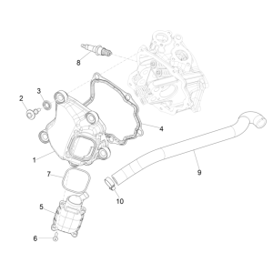 Coperchio valvole - Candela Piaggio Beverly 300 HPE 4V ABS Euro 5 2021-2022