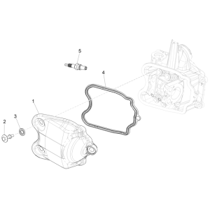 Coperchio valvole - Candela Piaggio MP3 350 Maxi Sport ABS Euro 4 2018-2020