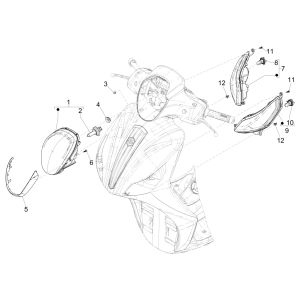 Faro anteriore - Indicatori anteriori Piaggio Medley 125 IE ABS Euro 4 2016-2019