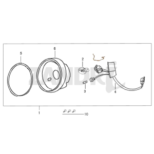 Faro Santini Capri nero opaco