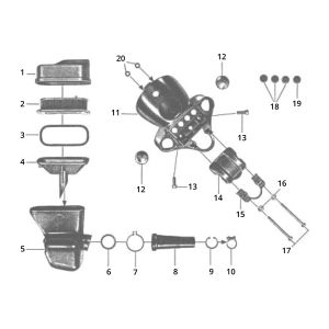 Custodia faro - Filtro aria Zundapp C50 Sport 517-21L0