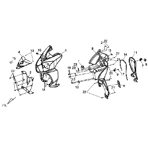 Copertina anteriore - Paragambe Sym Jet 4 (R086) rosso