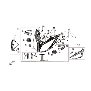 Faro KPL. Sym Joymax 300I ABS E3 2014-2016