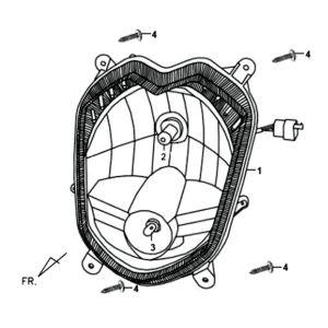 Faro anteriore Sym XPRO 50 4 tempi AC Euro 4
