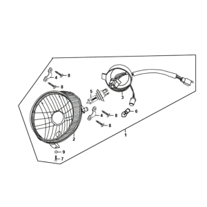 Faro anteriore Sym Fiddle II Euro 4 (WH-006) bianco
