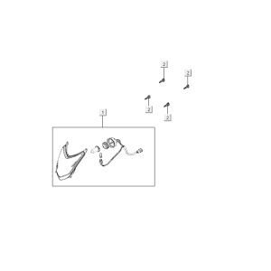 Faro anteriore sportivo Kymco Agility 10' 4 tempi rosso