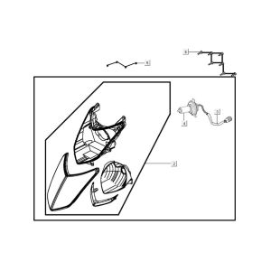 Faro anteriore Kymco Agility 16'+ 4 tempi in argento metallizzato opaco