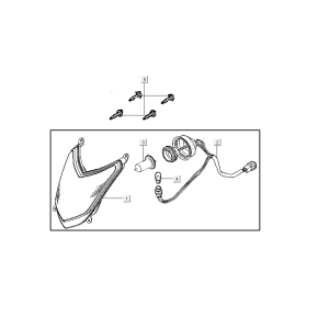 Faro anteriore Kymco Agility Delivery 4 tempi Euro 4 bianco