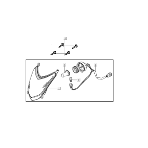 Faro anteriore marrone Kymco Agility FR 12' 4 tempi Euro 4