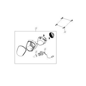Faro anteriore Kymco Like TT 4 tempi nero lucido 2015 2015