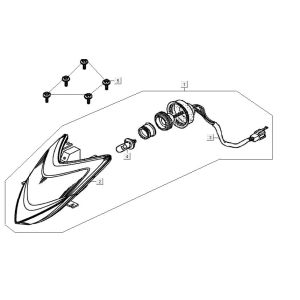 Faro anteriore Kymco Maxxer 90 nero