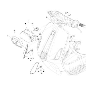 Faro anteriore - Indicatori anteriori Vespa Sprint 125 3V IE ABS Euro 5 2021