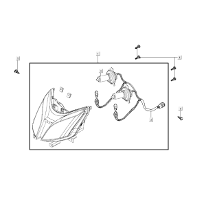 Faro anteriore Kymco Super8 Street 50i Euro 4 grigio opaco