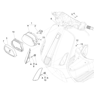 Faro anteriore - Indicatori anteriori Vespa Sprint 50 4 tempi IGET 3V Euro 4