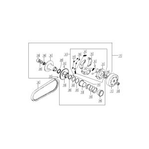 Frizione - Variatore - Cinghia trapezoidale Kymco Grand Dink 2 tempi argento