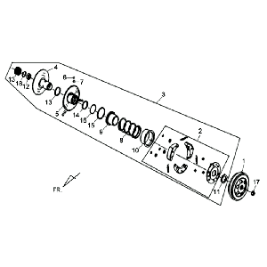 Frizione - Scatola frizione Sym Jet 4 (R086) rossa