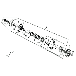 Frizione - Scatola frizione Sym Allo (WH871) champagne