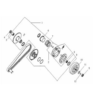 Frizione - Scatola frizione Generic Ideo 50 2 tempi 2010 blu