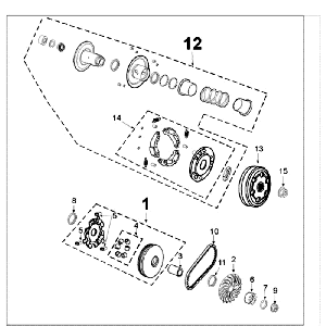 Variatore - Frizione - Cinghia trapezoidale Peugeot Tweet Evo Euro 4