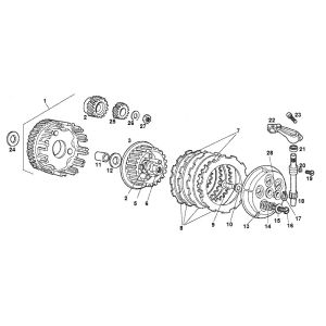 Frizione - Dischi frizione Derbi Senda SM DRD vecchio modello