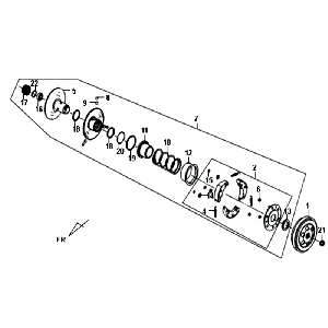 Frizione - Scatola frizione Sym Fiddle II (BK-7C) grigio ferro
