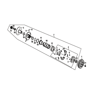 Frizione - Scatola frizione Sym Fiddle II Euro 4 (WH-006) bianca