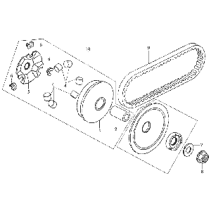 Variatore - cinghia trapezoidale Sym DD50 blu