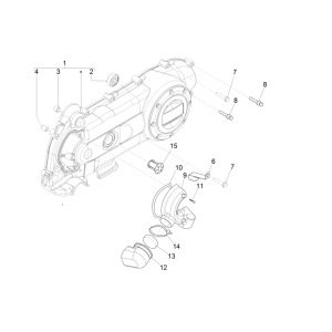 Coperchio carter Piaggo Zip 50 4 tempi IGET 3V Euro 4