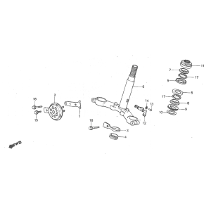 Crown Piece - Cuffia con microfono - Horn Honda MT50