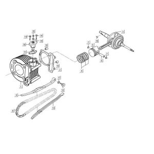 Cilindro - Albero motore Kymco Maxxer 90 Quad Black