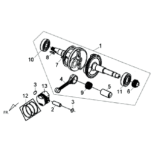 Albero motore Sym Allo (WH871) champagne