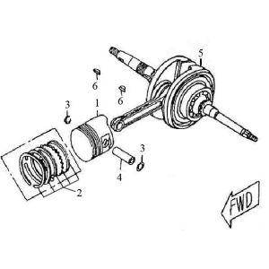 Albero motore - Pistone Santini Firenze 125