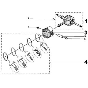 Albero motore - Pistone Peugeot Kisbee originale Euro 4 2018 → Albero motore e pistone-Peugeot-Kisbee rosso