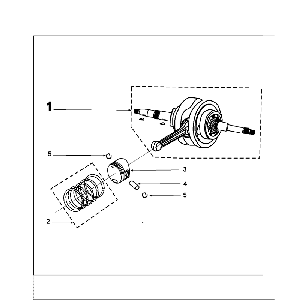 Albero motore - Pistone Peugeot Speedfight 4 50 4 tempi AC rosso/nero