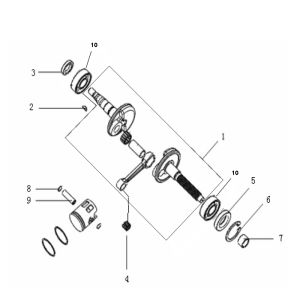 Albero motore - Pistone Generic Cracker 50 2 tempi blu 2010