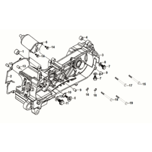 L. crank case Sym Fiddle IV 125i AC CBS E5 2020-2021